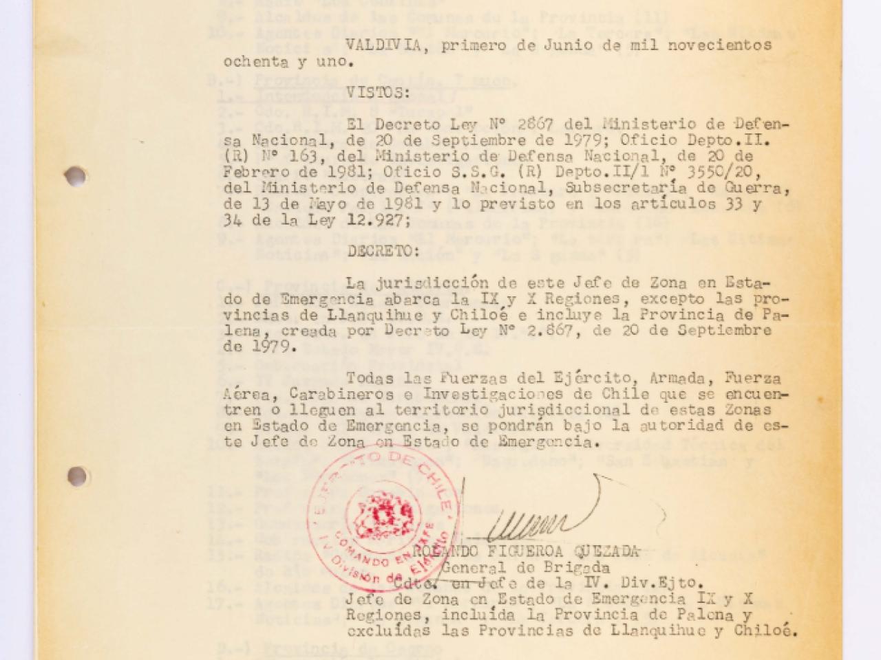 Valdivia, 1 de junio de 1981