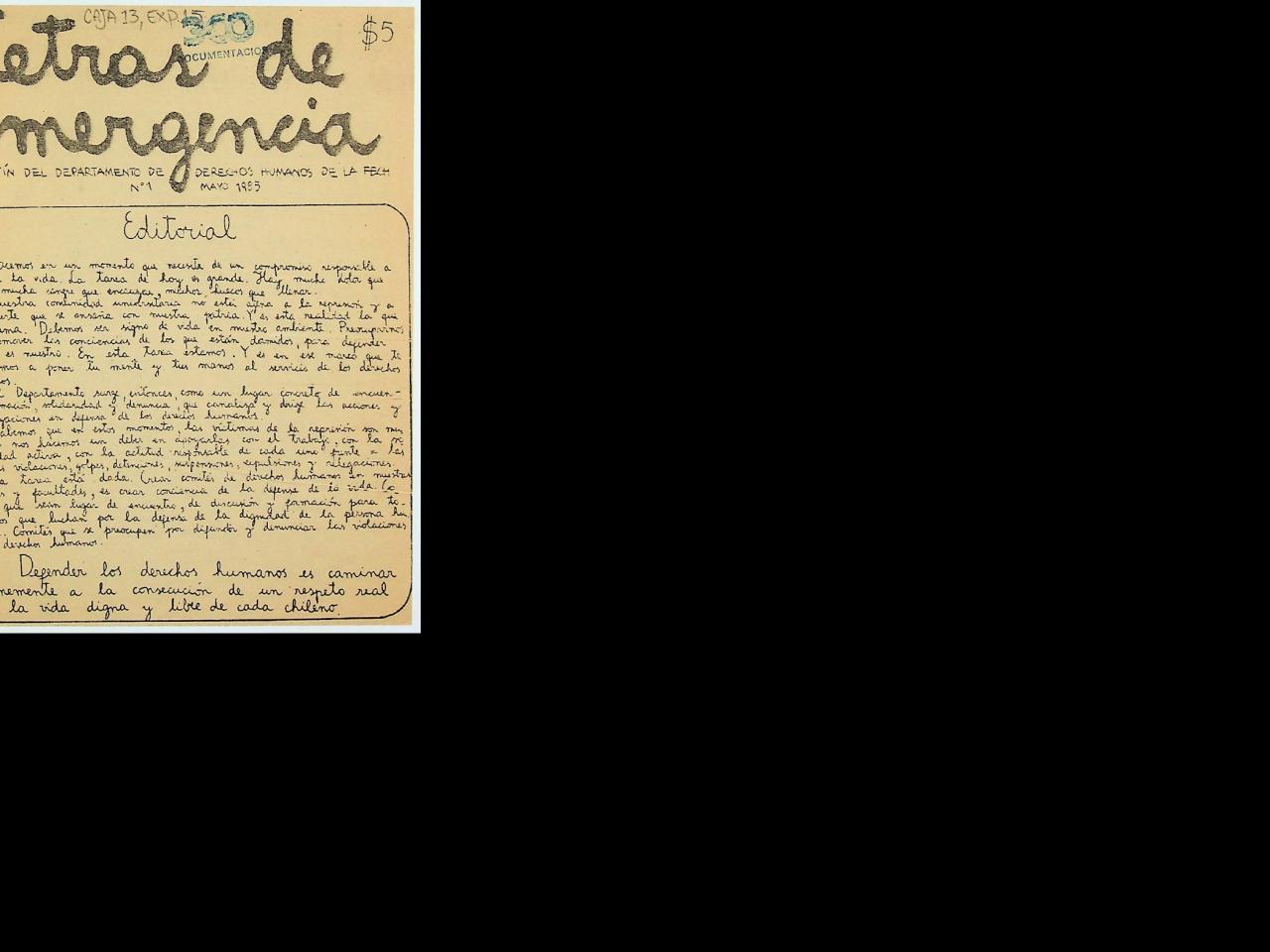 Letras de Emergencia
