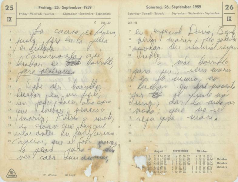 Continuación de notas bajo el título "El Puente",  del 24 de Marzo 1961. Cuaderno de Miguel Enríquez. El Puente 2