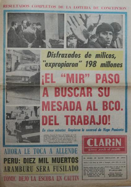 Portada diario El Clarín, 2 de Junio de 1970 El Clarín