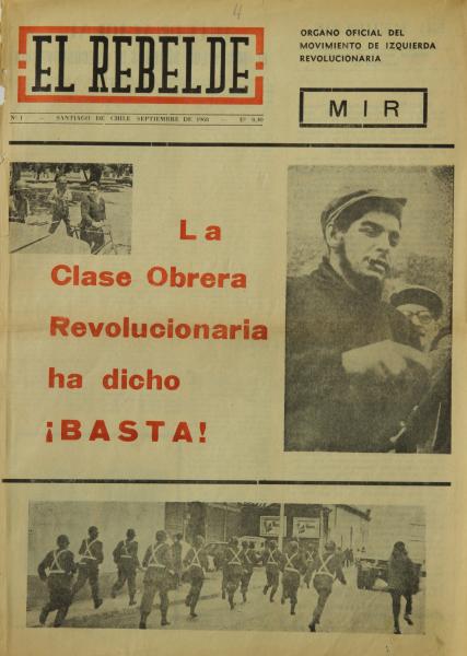 Portada El Rebelde, Nueva Época. Septiembre 1968. El Rebelde