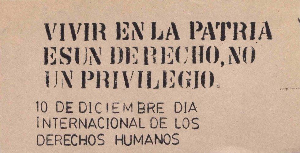 Panfleto Comision Chilena de Derechos Humanos